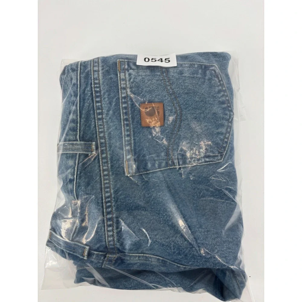 Carhartt B460 LVB Relaxed Fit Jeans Mens 42x30 Blue Denim Straight Leg Workwear